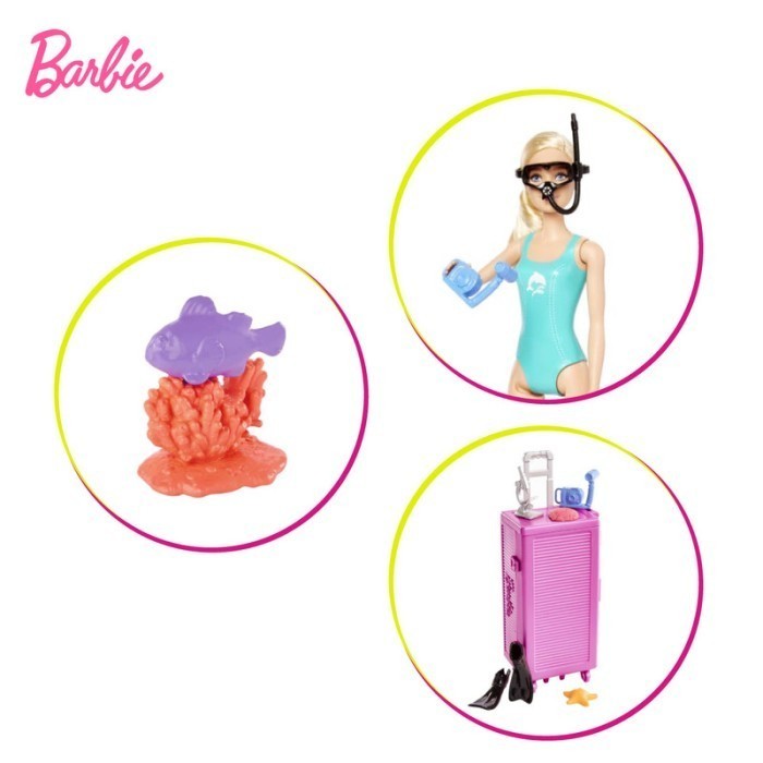 

BARBIE BLONDE MARINE BIOLOGIST DOLL PLAYSET - MAINAN AKSESORIS BONEKA