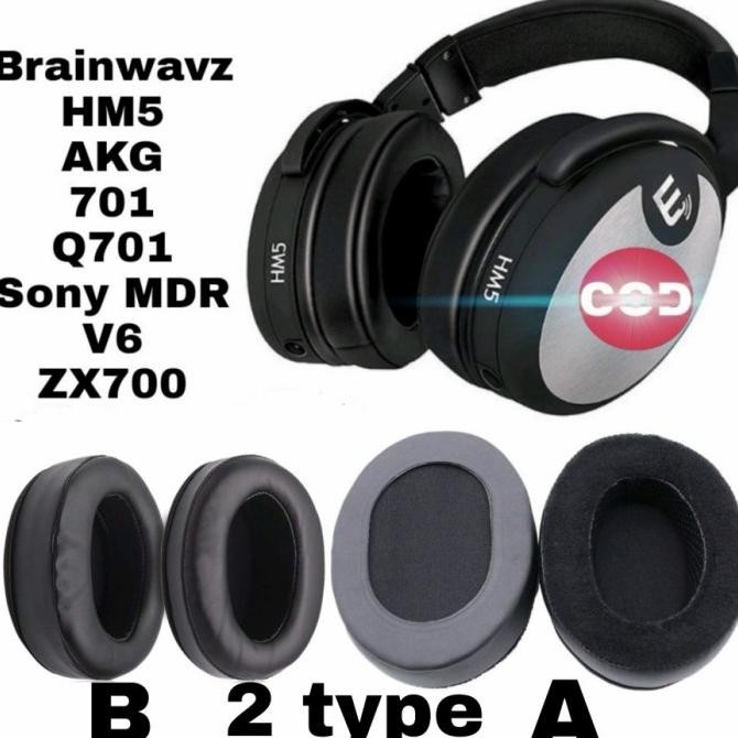 produk baru spon headphone headset brainwavz hm5- sony mdr v6/zx 700-akg 701 q701.