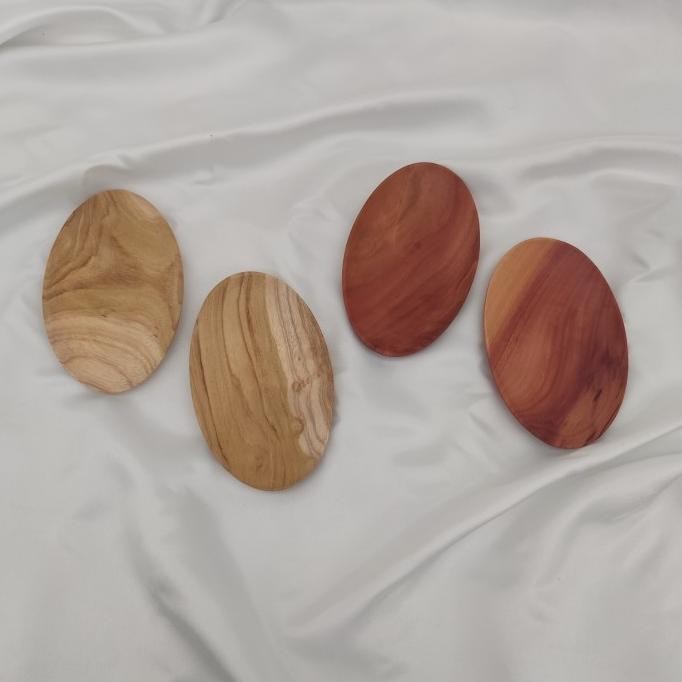 >>>>>] Piring Kecil Sauce Dish Kayu Oval Tempat Saus Wadah Saos Datar Unik