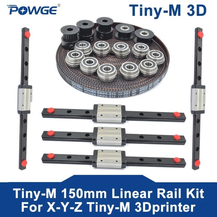 Tiny-M 150mm Linear Rail Motion Kit for X-Y-Z 20Teeth 2GT Timing Belt