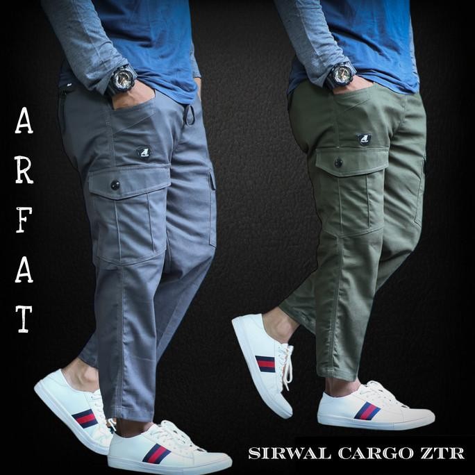 Sirwal Cargo Keren Dewasa Celana Sirwal Bahan Katun Twill Stretch Original