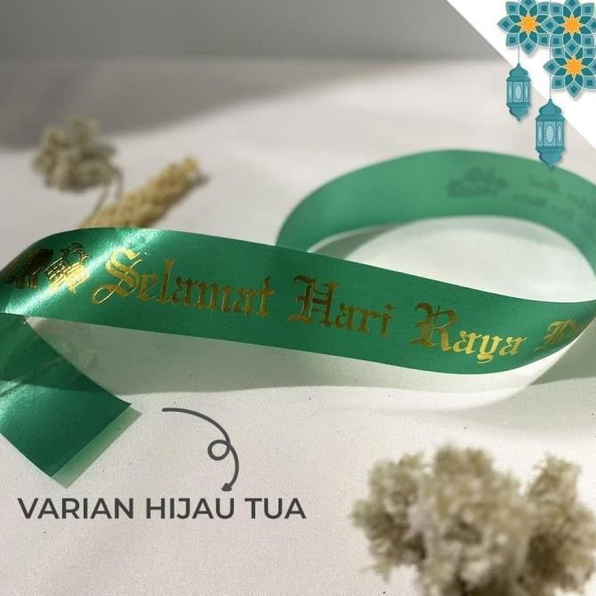 

Mubarak| Promo Istimewa Pita Selempang Idul Fitri Belt Hiasan Hampers Hari Raya Parcel Lebaran 10 Pcs