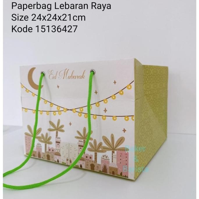 

Mubarak| Paper Bag Raya Paperbag Lebaran Idul fitri Hari Raya 24 x 24 x 21 cm /