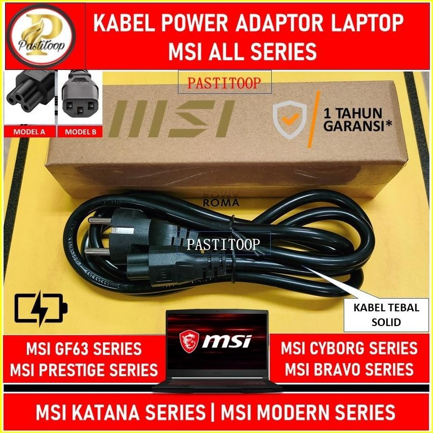 zo Kabel power adaptor charger laptop MSI 3 lubang