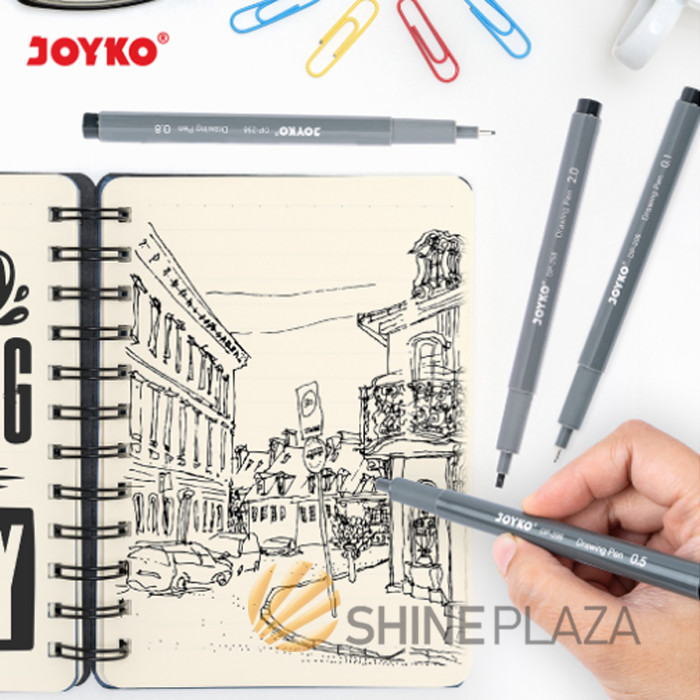 

DRAWING PEN SET JOYKO DP-298SA12 - PENA GAMBAR HITAM SET 12 JOYKO