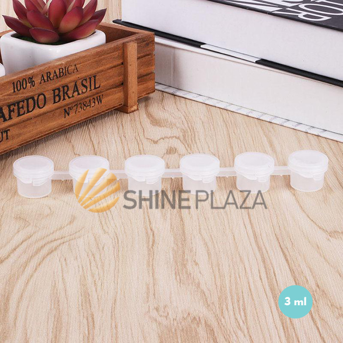 

BOTOL TEMPAT CAT AKRILIK RENTENG 6 X 3ML - PAINT ACRYLIC CUP SET 3 ML