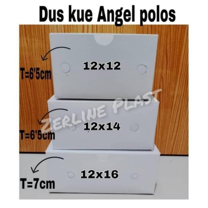 

|Bestseller| Dus Kue/Snack ANGEL POLOS - Box Makanan @100pcs