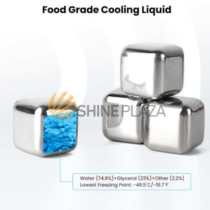 

ES BATU PENDINGIN NON CAIR - STAINLESS STEEL ICE CUBE REUSABLE COOLER