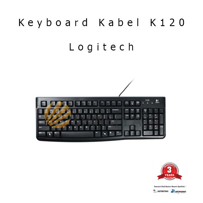 

KEYBOARD LOGITECH KABEL USB CABLE WIRED K120 ORIGINAL