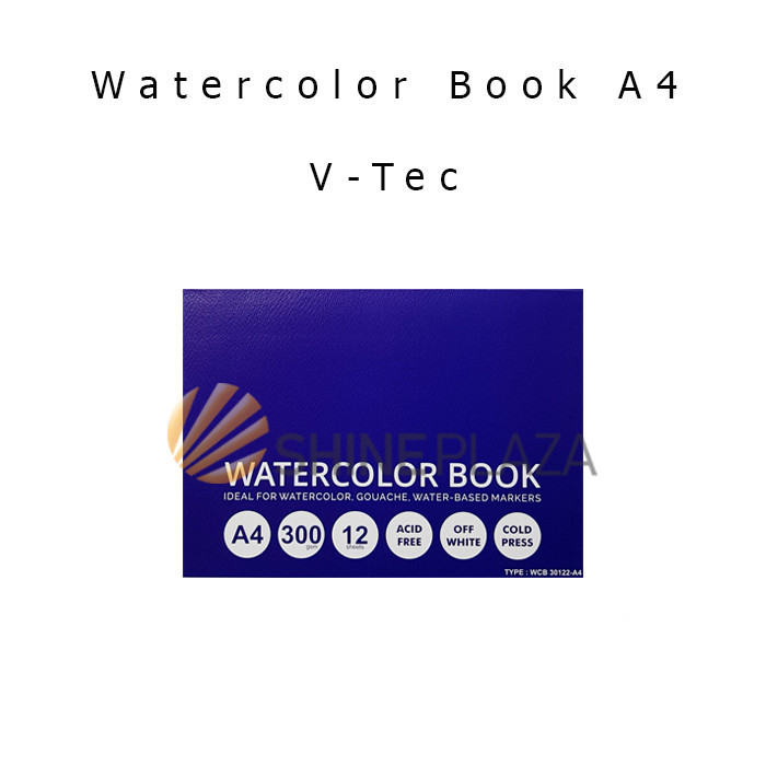 

V-TEC WATERCOLOR BOOK A4 300 GSM - BUKU WATERCOLOR V-TEC A4