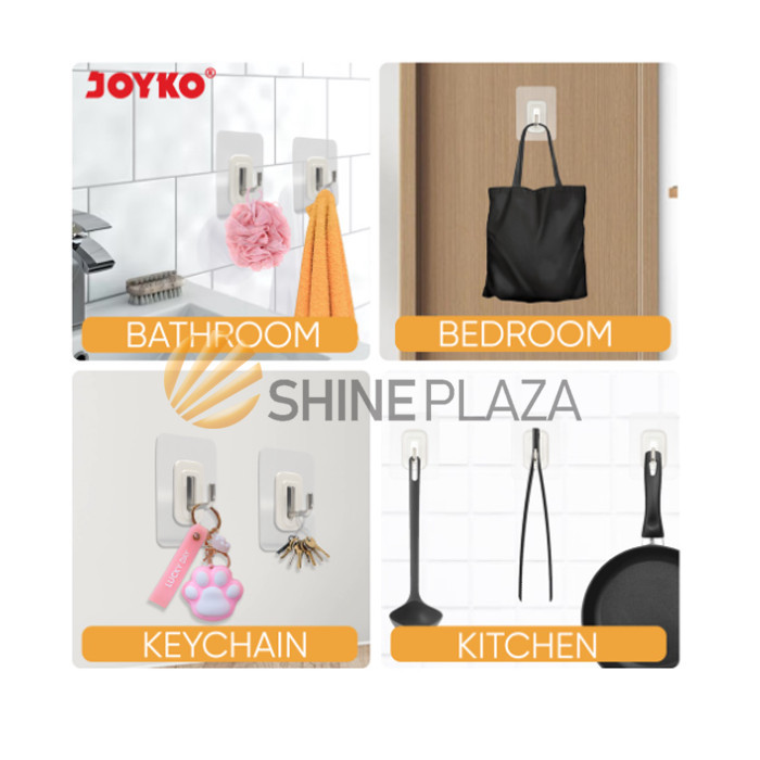 

GANTUNGAN ADHESIVE HOOK BAJU TAS HANDUK DINDING PINTU JOYKO ADHK-3080