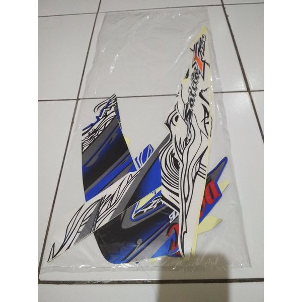 Striping Stiker Motor Suzuki Satria Fu 2011 2012 Putih Biru Barang Langka