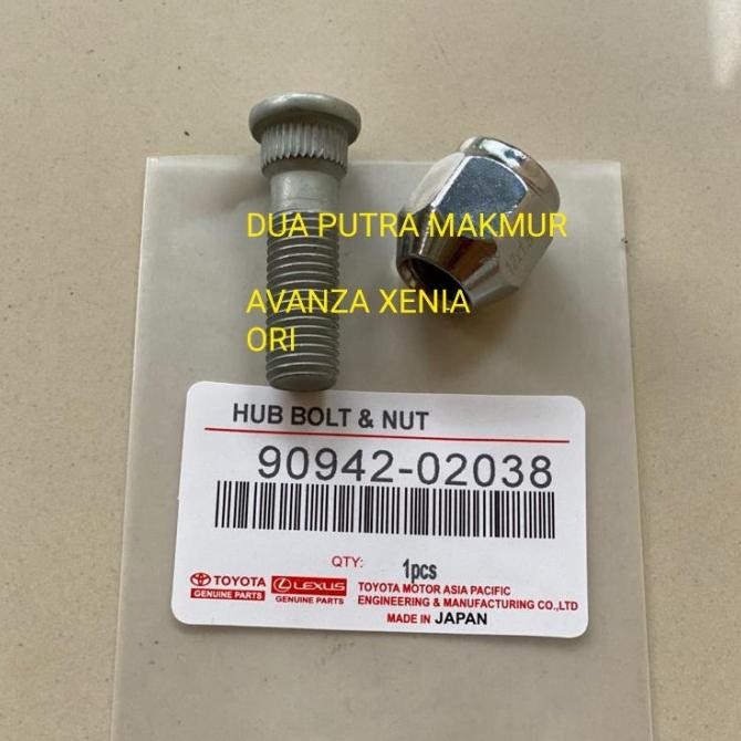Baut Roda Avanza Xenia Ori + Mur Racing Hub Bolt Nut Avanza Ori Terjamin