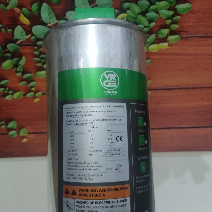Makin Y4kin- Capacitor Bank VORGE 30Kvar Kapasitor VORGE 30 Kvar 415V 415 Volt garansi 2 tahun