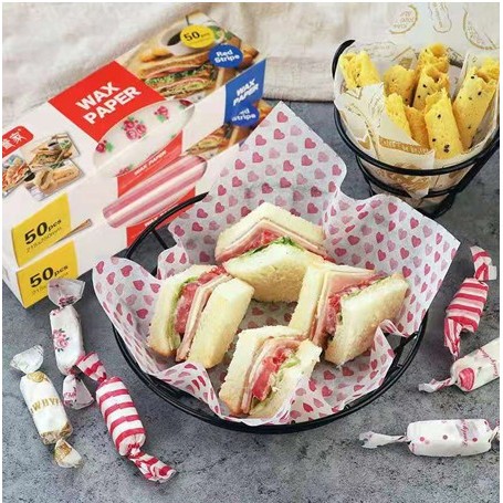 TERLARIS Wax Paper Wrapper Bungkus Makanan Wax Paper Sandwich Burger Roti Nasi