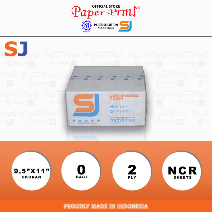 

Ready SJ Orange Kertas Continuous Form 2PLY NCR 9,5" x 11