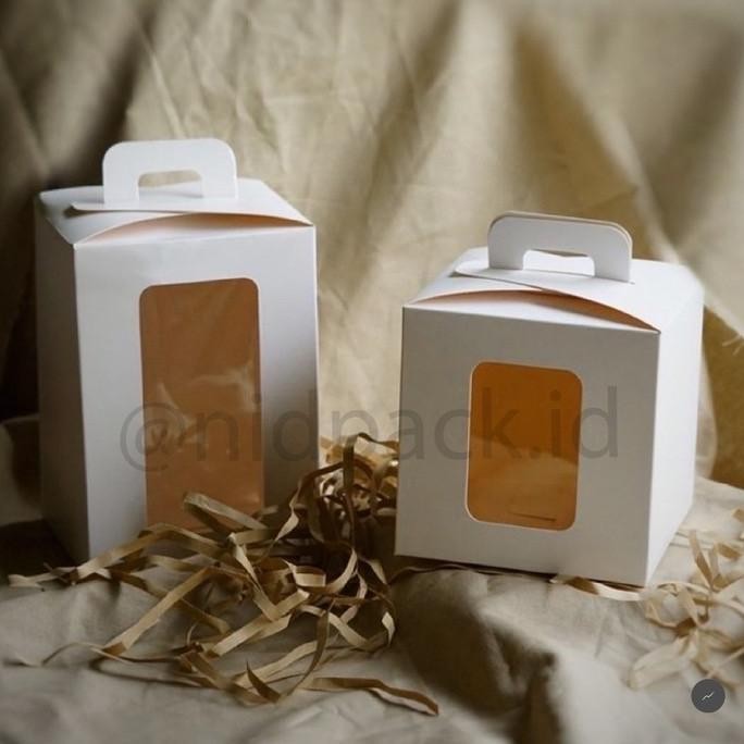 :::::::] Dus Kue Kering / Gable Box 20cm (White)