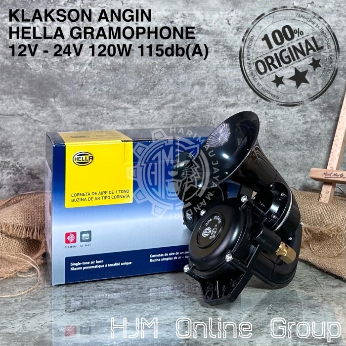 TERLARIS KLAKSON ANGIN HELLA AIR HORN GRAMOPHONE TRUCK SCANIA VOLVO 12V - 24V