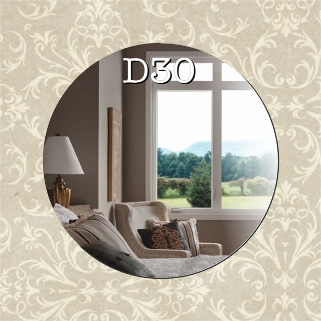 Paket Kaca Cermin 3Mm Bulat Dinding D 20Cm 30Cm 40Cm Plus Klip