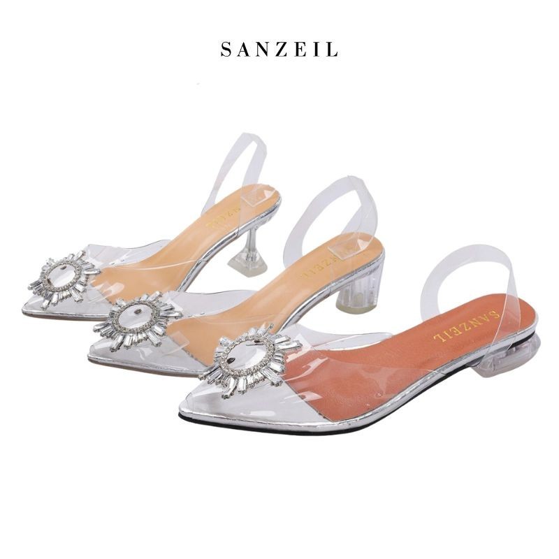 Sendal Heels Sandal Wanita Chuky High Hells Sendal Jinjit Ibu2 Mewah High Heels Hak Tahu Sol Empuk H