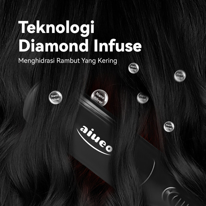 Aiueo Catokan Rambut 823 Curly Straight Lurus Keriting Catokan Sisir