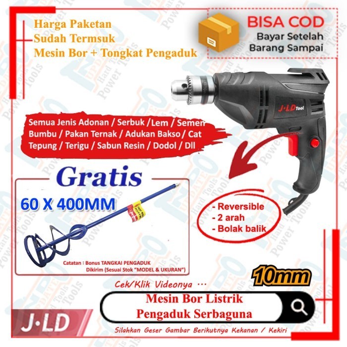 Mesin Bor Pengaduk Adonan Tepung Pengocok xer Terigu Martabak J103