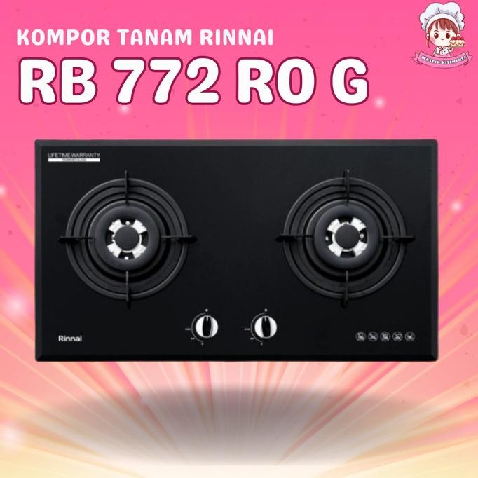 Kompor 2 Tungku Tanam / Rinnai Rb 772 Rog