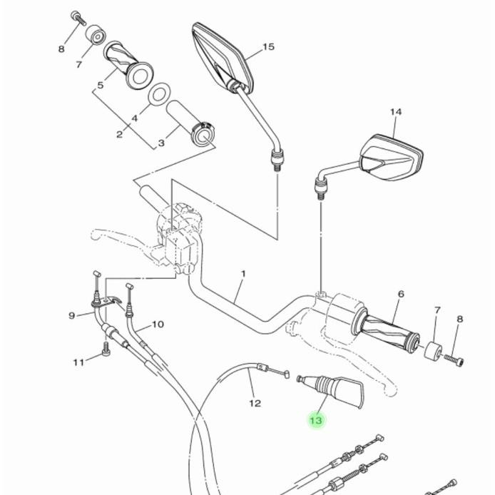 Karet Handle Kopling Rxking Vixion Old Nvl Nva R15 Ori 3Rs-F6372-00 Promo