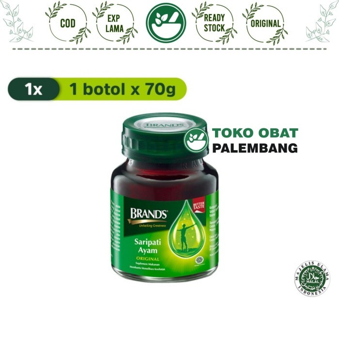 

1BOTOL BRAND SARI PATI AYAM ORIGINAL 70GRAM ESSENCE OF CHICKEN BRAND'S