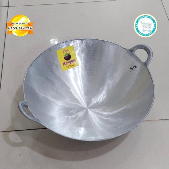 Promo WAJAN ALUMINIUM SUPER TEBAL ANTI LENGKET MANGGIS NO.16 ( 35 CM ) COD