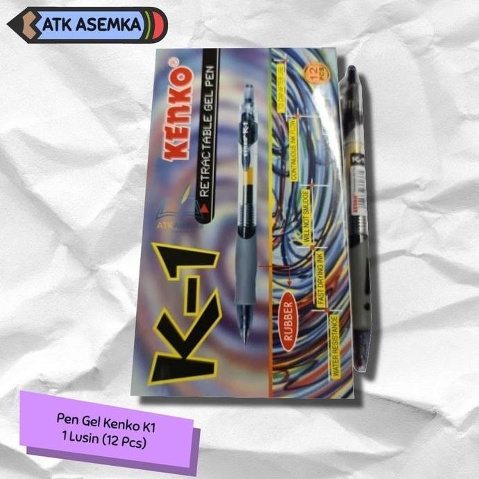 

Produk Baru!! PEN GEL KENKO K1 / PULPEN KENKO CETEK [LUSIN] Atk