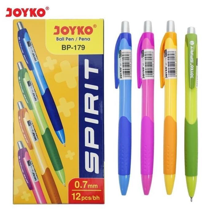

Produk Baru!! Ball Pen Pulpen Pena Joyko BP-179 Spirit 0.7 mm 1 Box 12 Pcs - Hitam