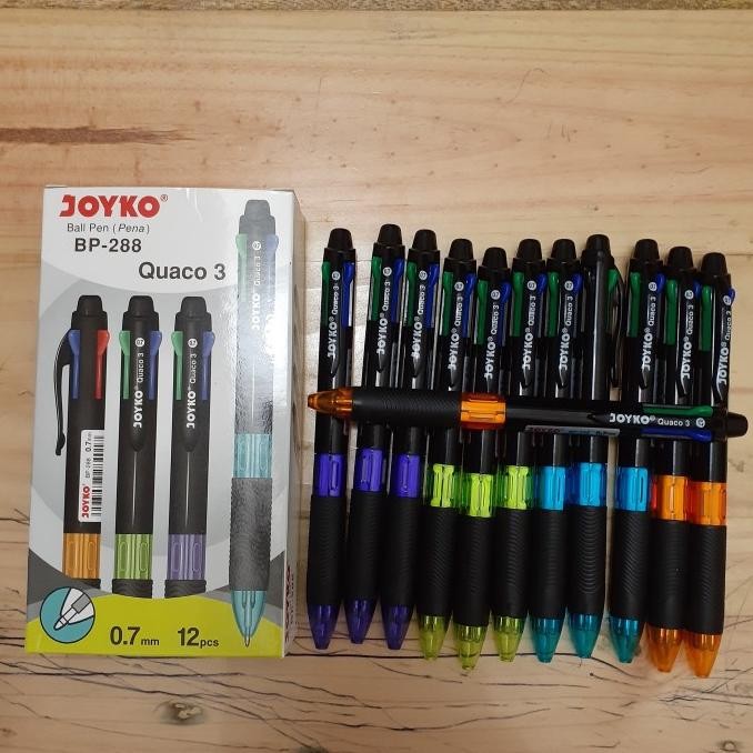 

Produk Baru!! Ball pen JOYKO 0,7mm BP-288 Quaco 3 (pulpen 4warna)