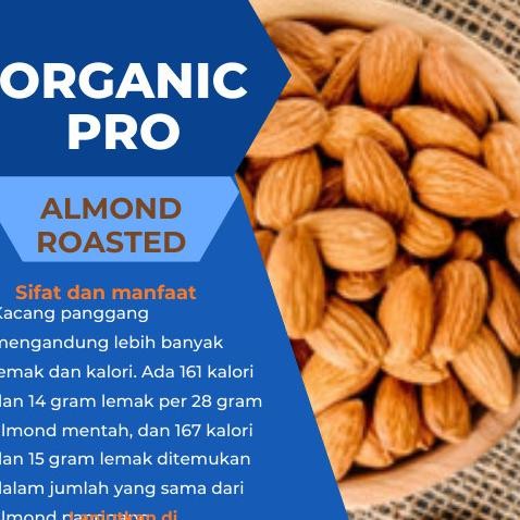 

almond panggang 500gr, almond roasted termurah
