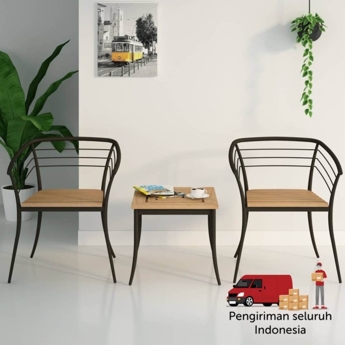 Kursi Meja Teras Taman Balkon Minimalis Set Besi Luar Bandung
