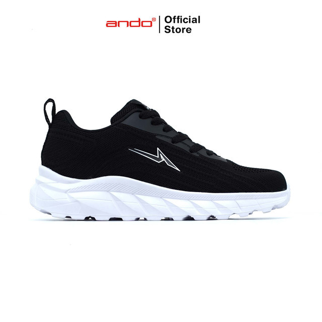 Ando Official Sepatu Sneakers M-Sport Pria Dewasa - Hitam/Putih