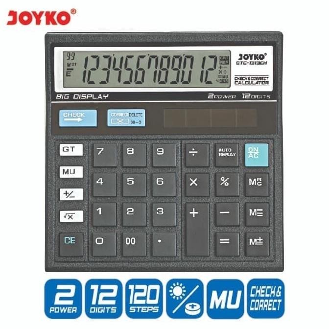 

SD83 Calculator Kalkulator Joyko DTC-1313CH 12 Digits Check Correct Premium