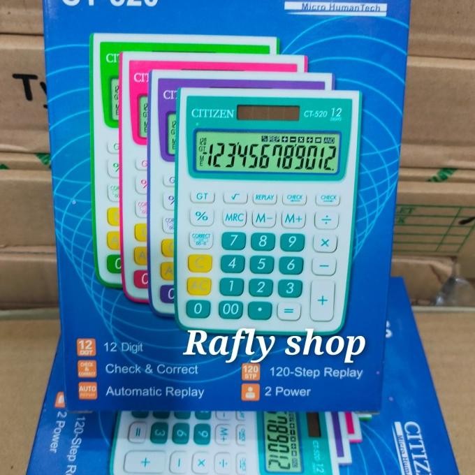 

XD27 kalkulator citizen CT 520 warna Original