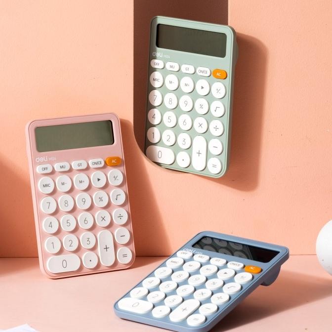 

hj-54 Deli Calculator / Kalkulator Portable Pastel Garansi 5 Tahun EM124 Berkualitas