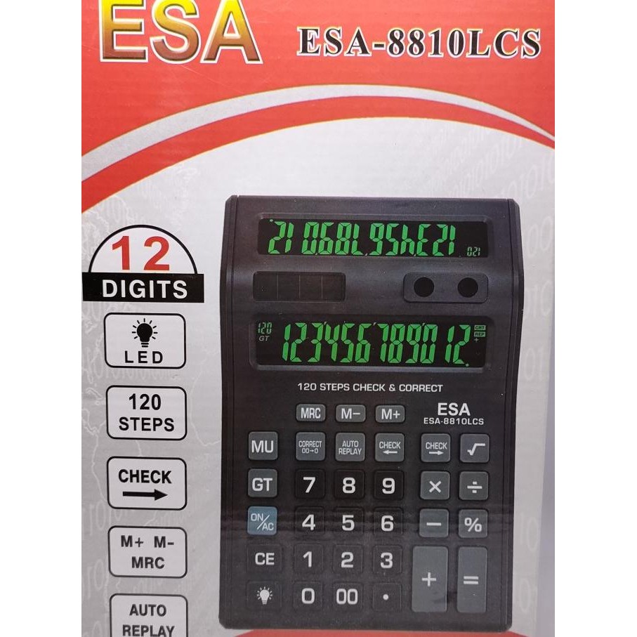 

t-56 kalkulator calculator esa 2 layar lampu led 8810 Viral