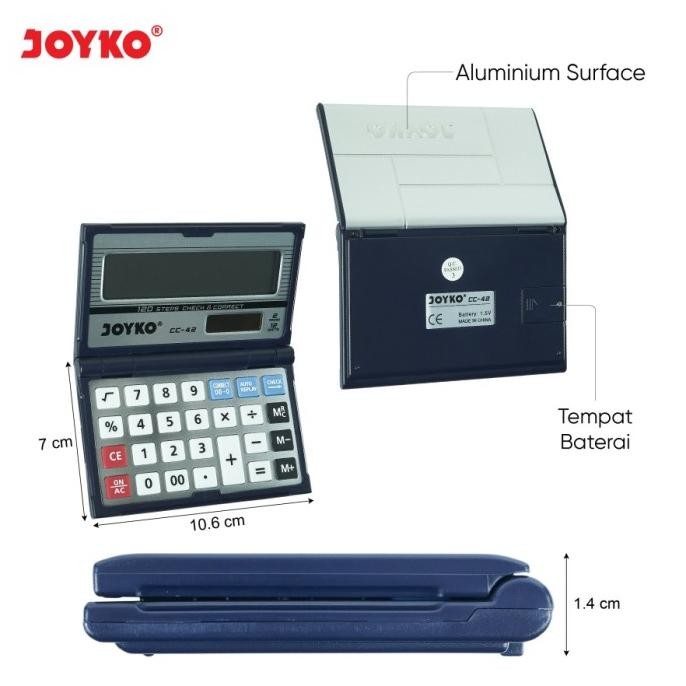 

Aw89 KALKULATOR CHECK & CORRECT JOYKO CC-42 - Calculator Lipat Saku CC42 Hemat