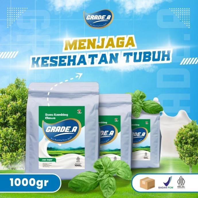 

SUSU KAMBING ETAWA GRADE A NON SUGAR 1KG / 1000gr HF56