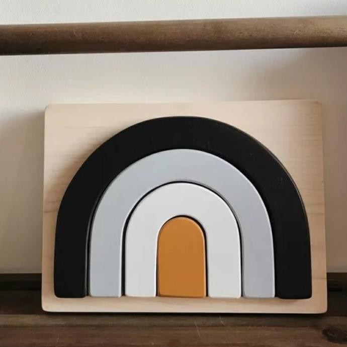 

New Scandinavian Room Decoration Rainbow Wooden Block Stok Terbatas