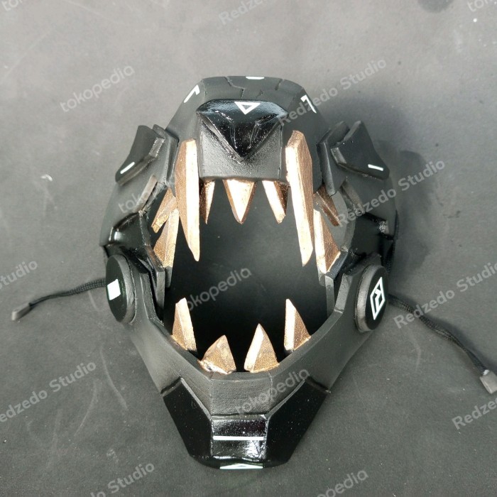 Cyber Wolf Mask, Topeng Serigala, Tech Wear, Cyberpunk