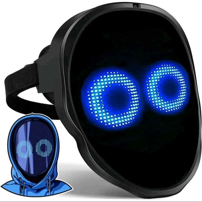 Topeng Led Boywithuke / Led Face Changing Mask Bluetooth Masker
