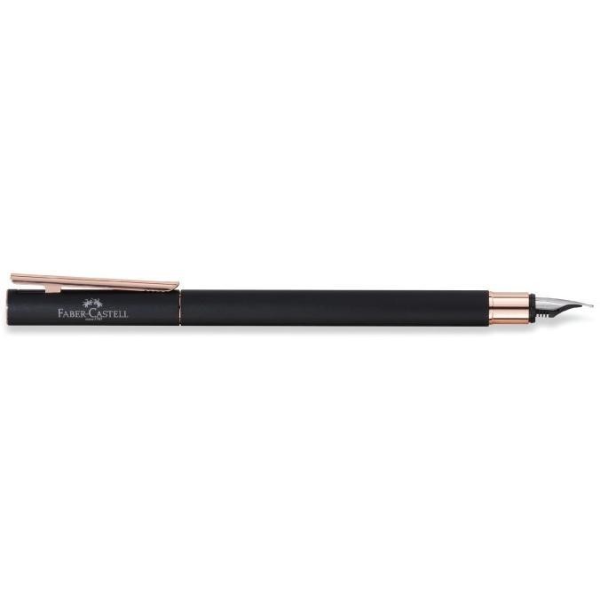 

Faber-Castell Neo Slim Fountain Pen M Black Matt, Rose Gold Chromed Original Best Seller Original