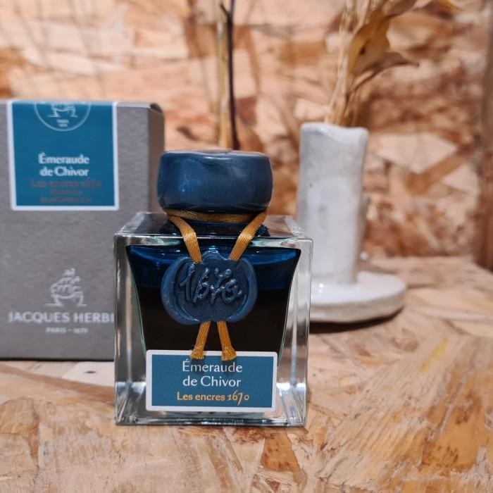

Diskon J. Herbin Bottled Ink Fountain Pen Jacques J Emerald Chivor Original
