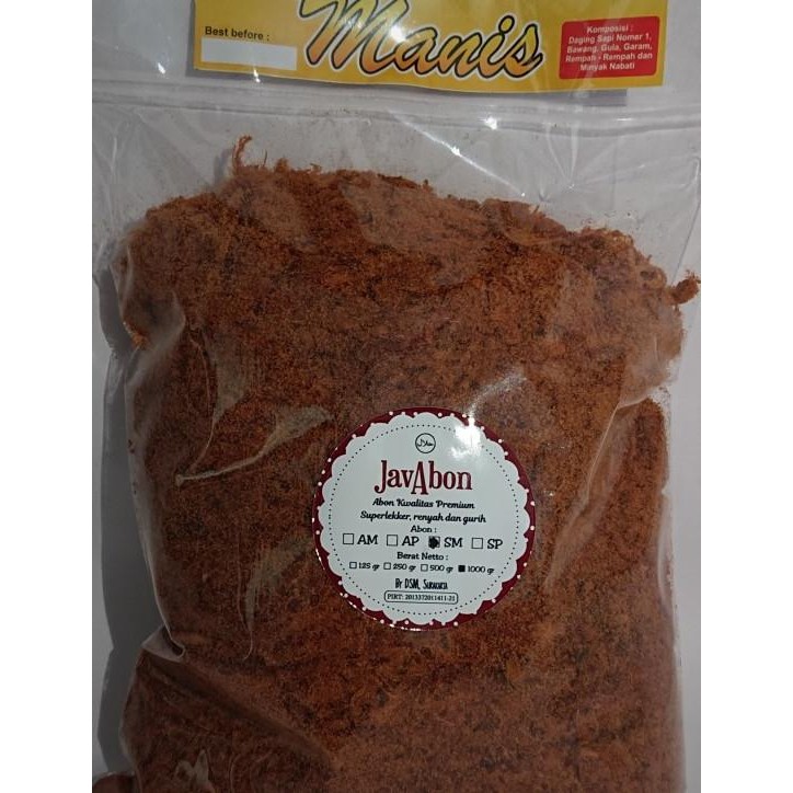 

Javabon Abon Sapi Manis/ (Beef Floss) 1000
