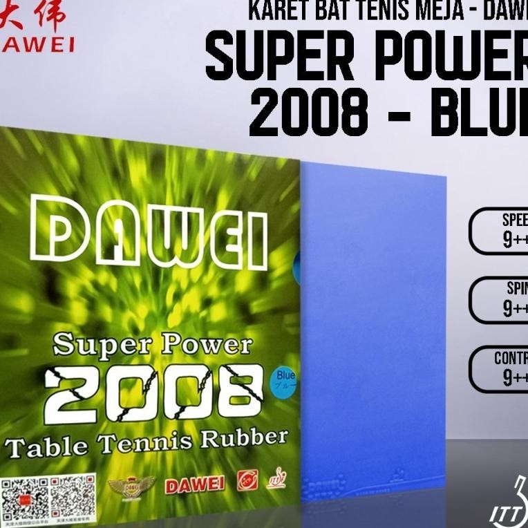 Dawei 2008 Sp Blue - Rubber Karet Pingpong Bet Tenis Meja Dawei 2008 Power