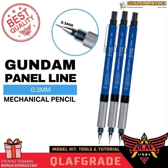 

TERBARU - GUNDAM PANEL LINE MECHANICAL PENCIL 0.3MM SHARP pensil garis scriber